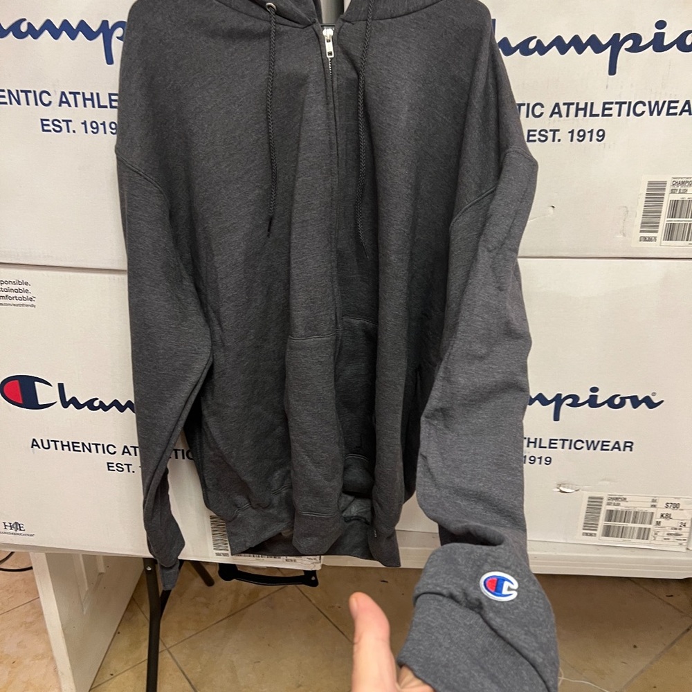 Champion Dark Gray Zip-Up Hoodie